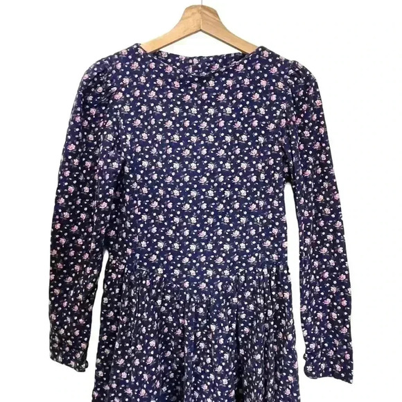 Purple Floral Corduroy Dress - Picture 5 of 15